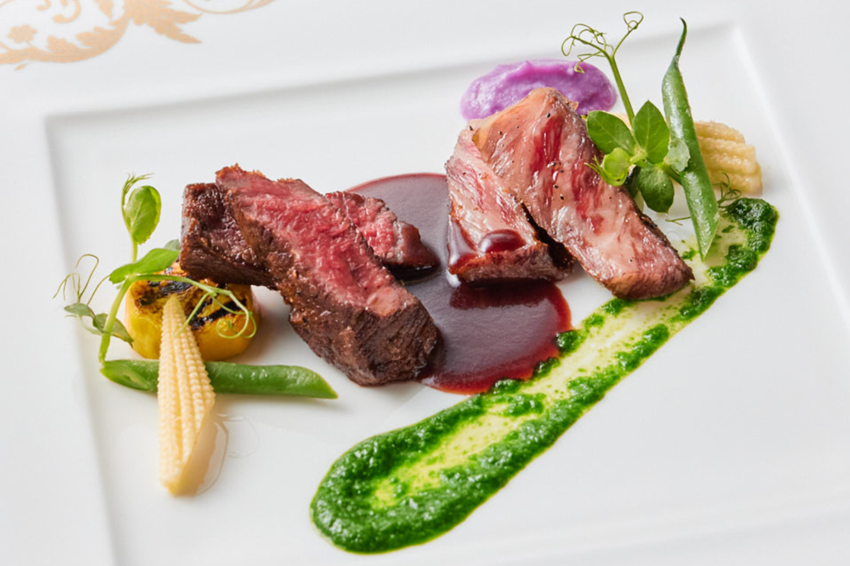 メイン「とちぎ和牛フィレのソテーと那須野ヶ原牛ロースのグリエ」