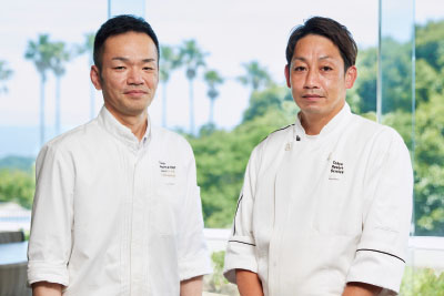 料理長／平柳鉄男（左）、副料理長／上野竜大（右）