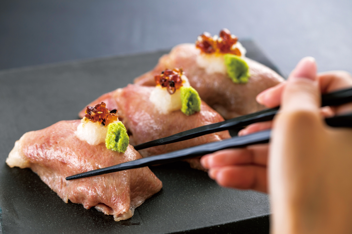 峯野牛のお寿司