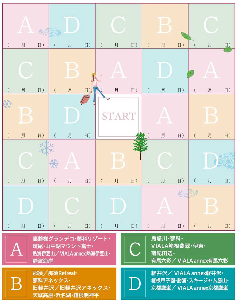 ビンゴの達成列が多いほど、賞品獲得の確率アップ‼