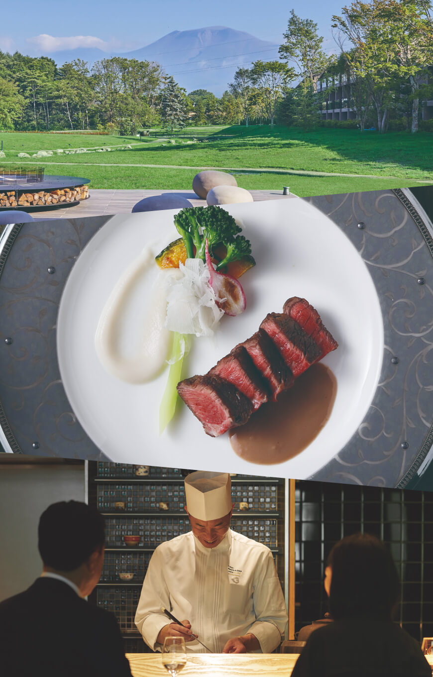 軽井沢　全景・外観／那須　お食事／レストランでのお食事風景