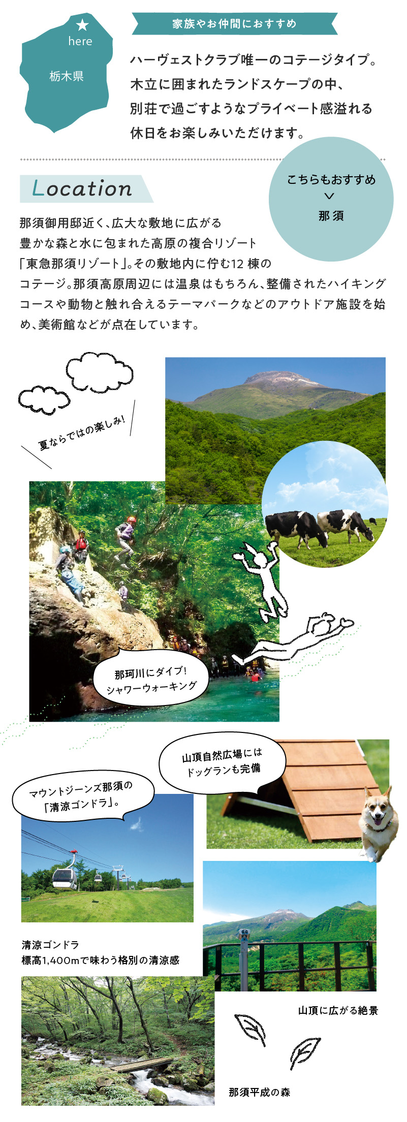 ハーヴェストクラブ唯一のコテージタイプ。